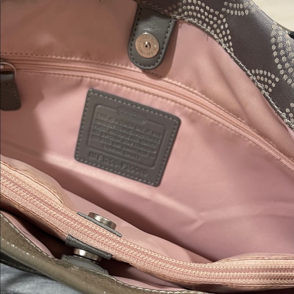 Coach Gray and Black Patterned Tote Bag - Picture 4 of 6